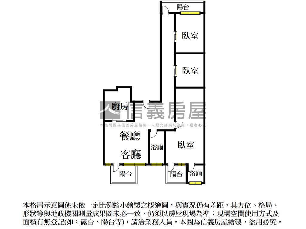 仁愛臻寶５樓房屋室內格局與周邊環境
