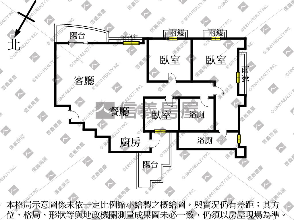 涵美三房非你莫屬房屋室內格局與周邊環境