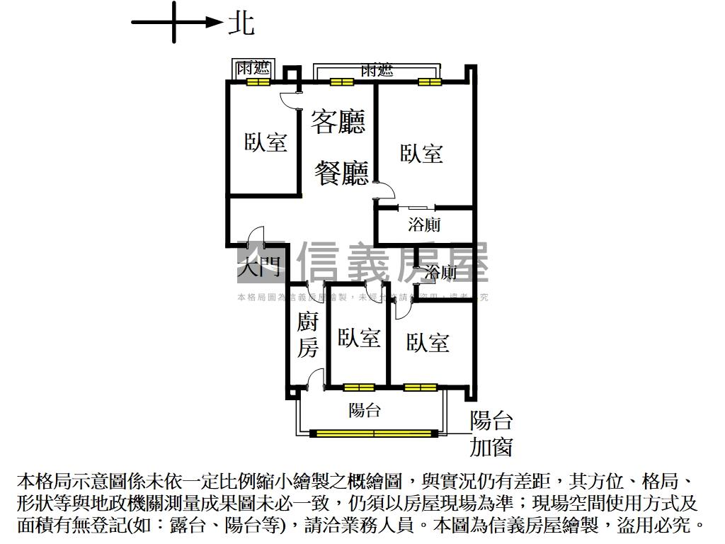 天藝巴洛克．中庭美四房房屋室內格局與周邊環境