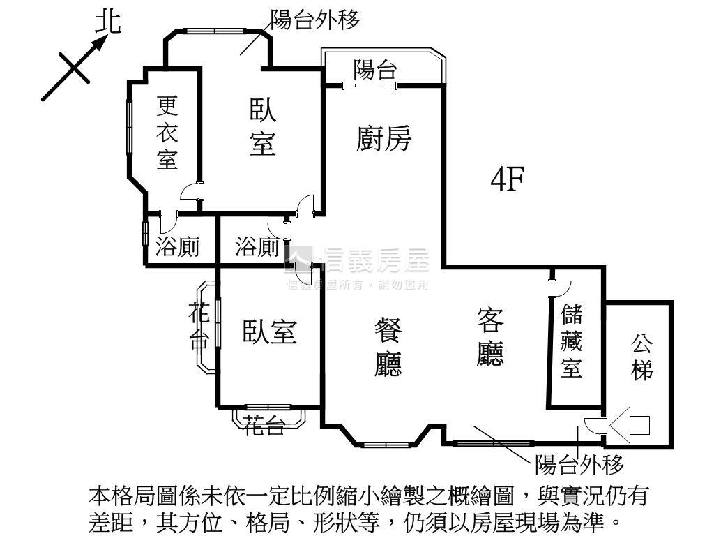 信義區浪漫滿屋房屋室內格局與周邊環境