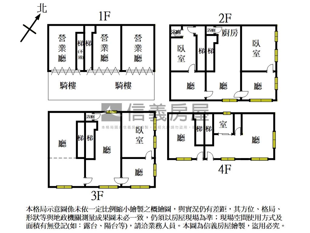 中央路雙店面透天房屋室內格局與周邊環境