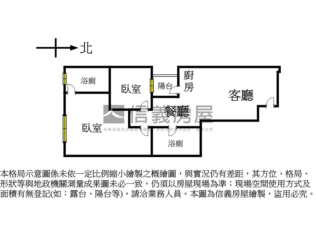 瀧宸居全新未住２房２衛房屋室內格局與周邊環境