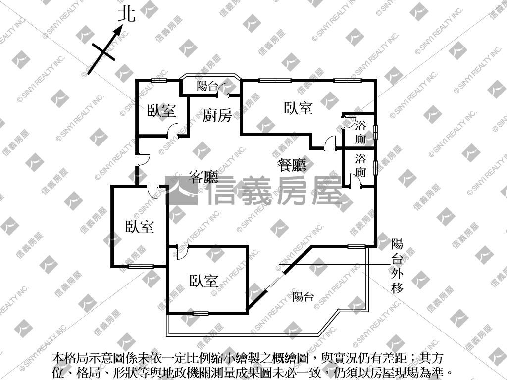 信義區鳥語花香大四房房屋室內格局與周邊環境