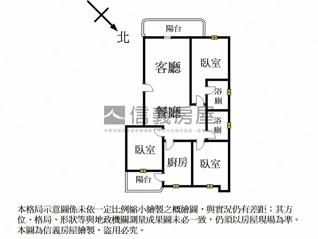 成功電梯高樓三房平面車位房屋室內格局與周邊環境