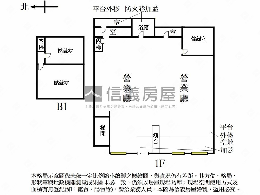 天母面寬漂亮店面房屋室內格局與周邊環境