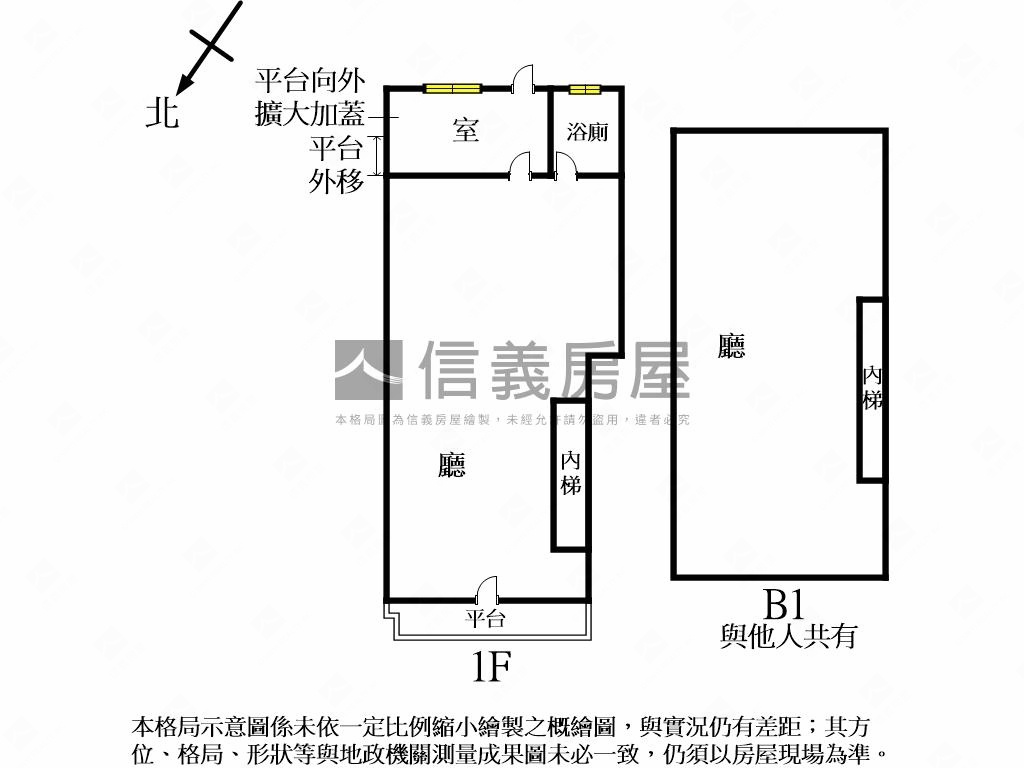 信義區低總面寬一樓店辦房屋室內格局與周邊環境