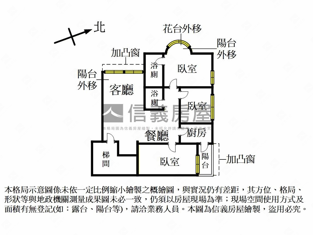 大家風範三房車位房屋室內格局與周邊環境