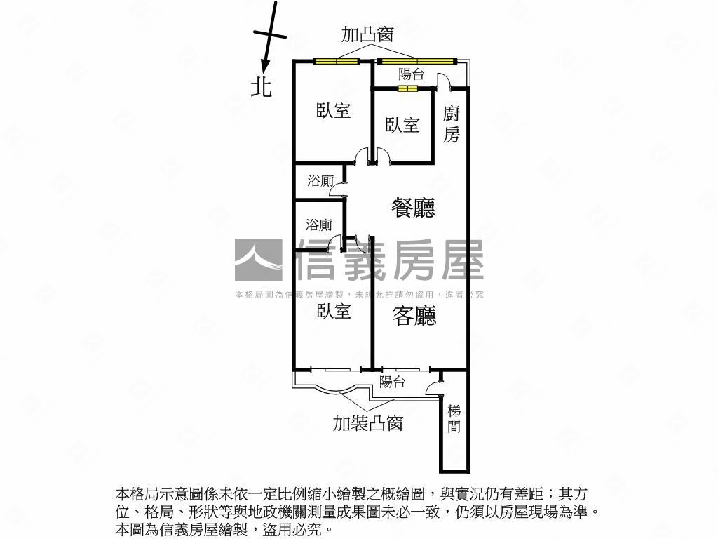 蘆洲精美小屋三樓房屋室內格局與周邊環境