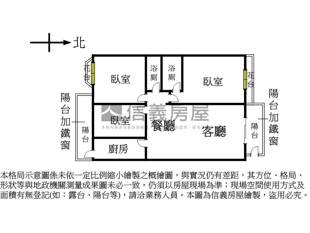 益民商圈３房房屋室內格局與周邊環境