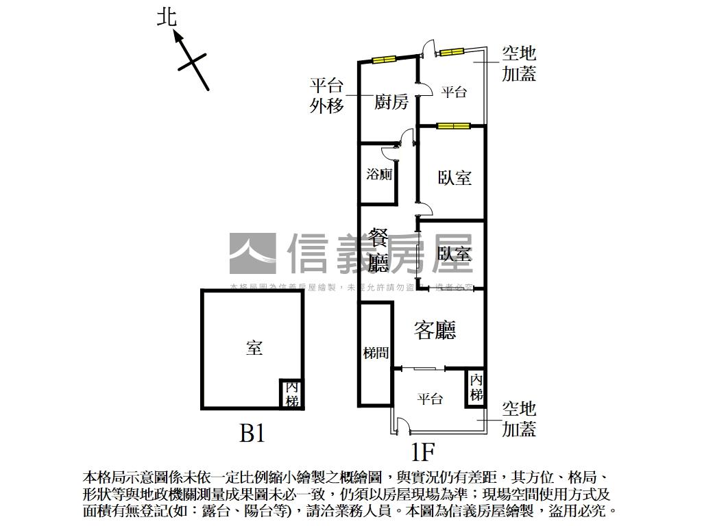 寬敞明亮美美的一樓房屋室內格局與周邊環境