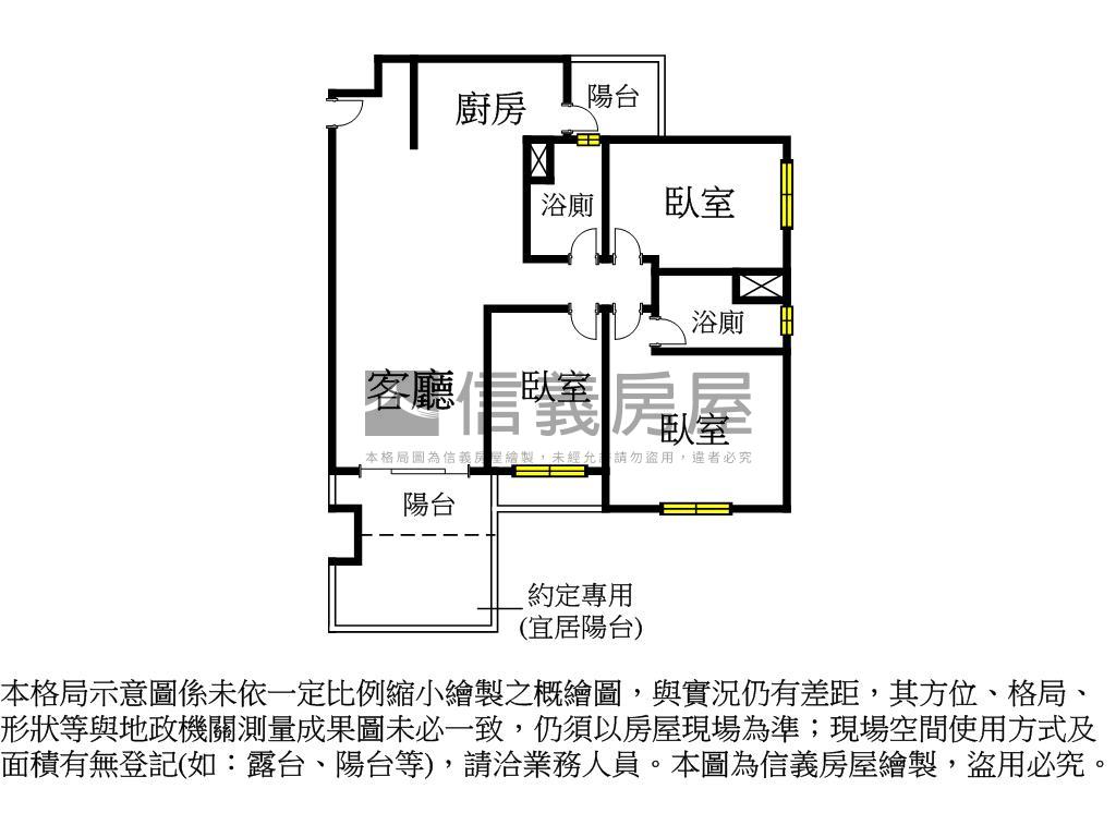 元城上萃Ｂ棟８Ｆ三房平車房屋室內格局與周邊環境