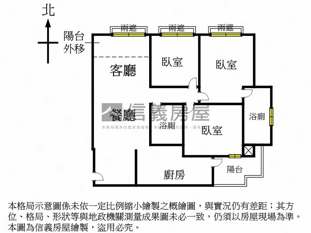 植幸福次頂三房休旅車位房屋室內格局與周邊環境