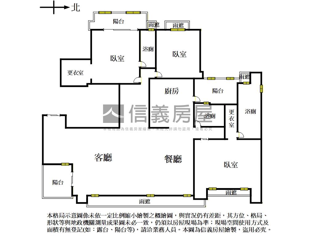 初羽燦燦三房雙主臥頂樓戶房屋室內格局與周邊環境