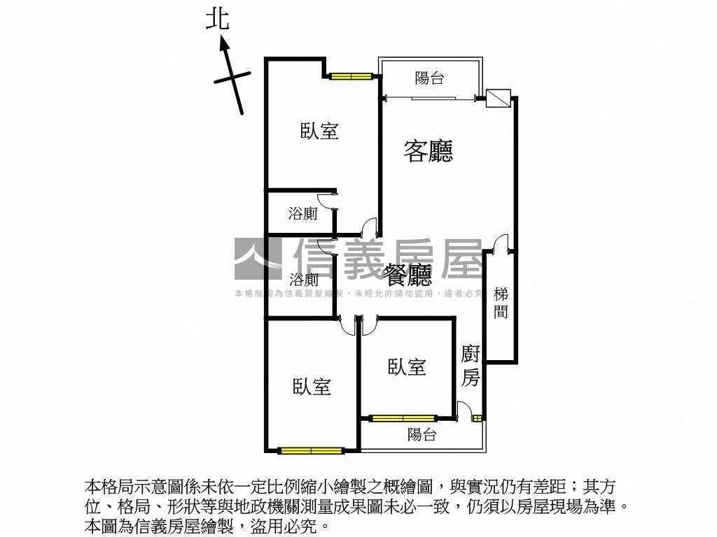 近北區區公所２樓三房二衛房屋室內格局與周邊環境