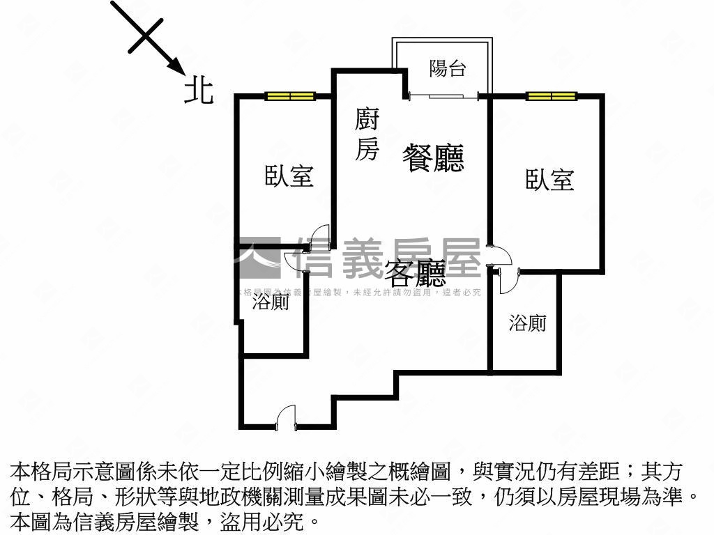 鼎泰中城雙衛浴房屋室內格局與周邊環境