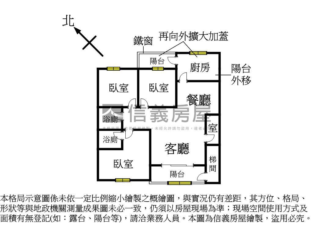 板橋文藝廊道三樓房屋室內格局與周邊環境