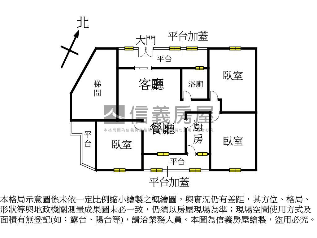 中和捷運採光方正一樓房屋室內格局與周邊環境
