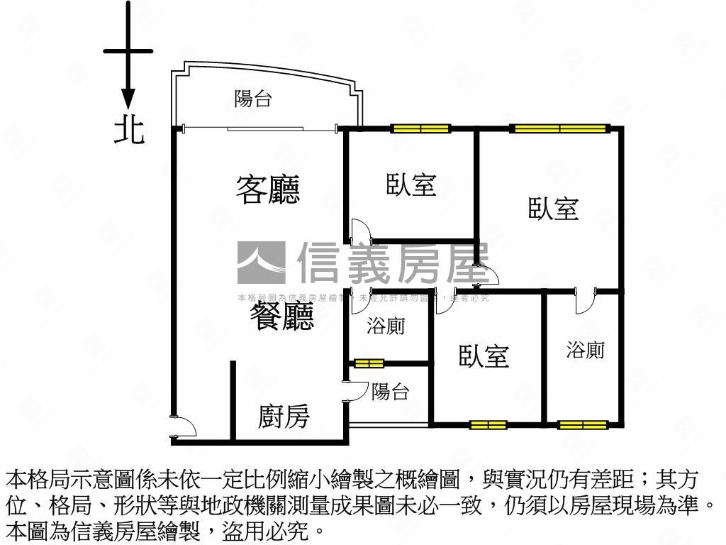 元城千謙苑朝南三房平車房屋室內格局與周邊環境