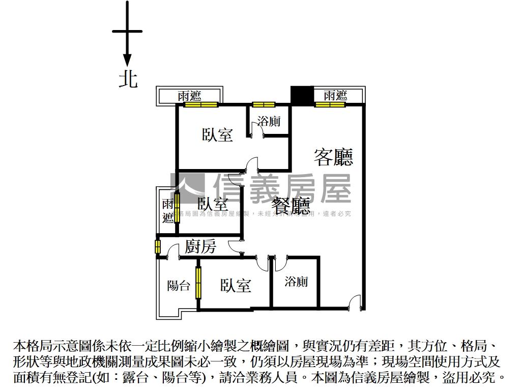 甜水郡朝南美三房房屋室內格局與周邊環境