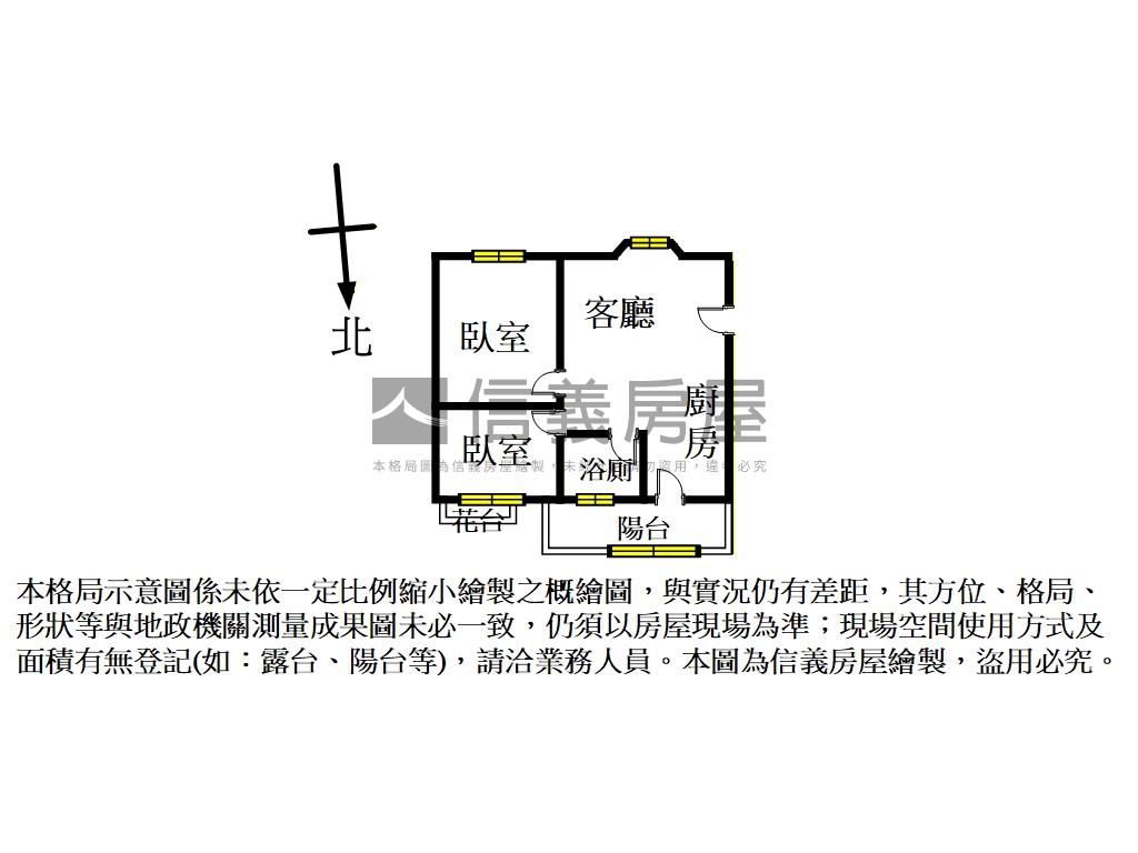 居易採光兩房房屋室內格局與周邊環境