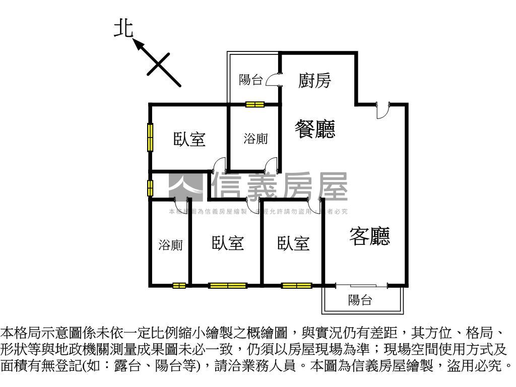 ＧＴＯＷＥＲ三房全新未住房屋室內格局與周邊環境