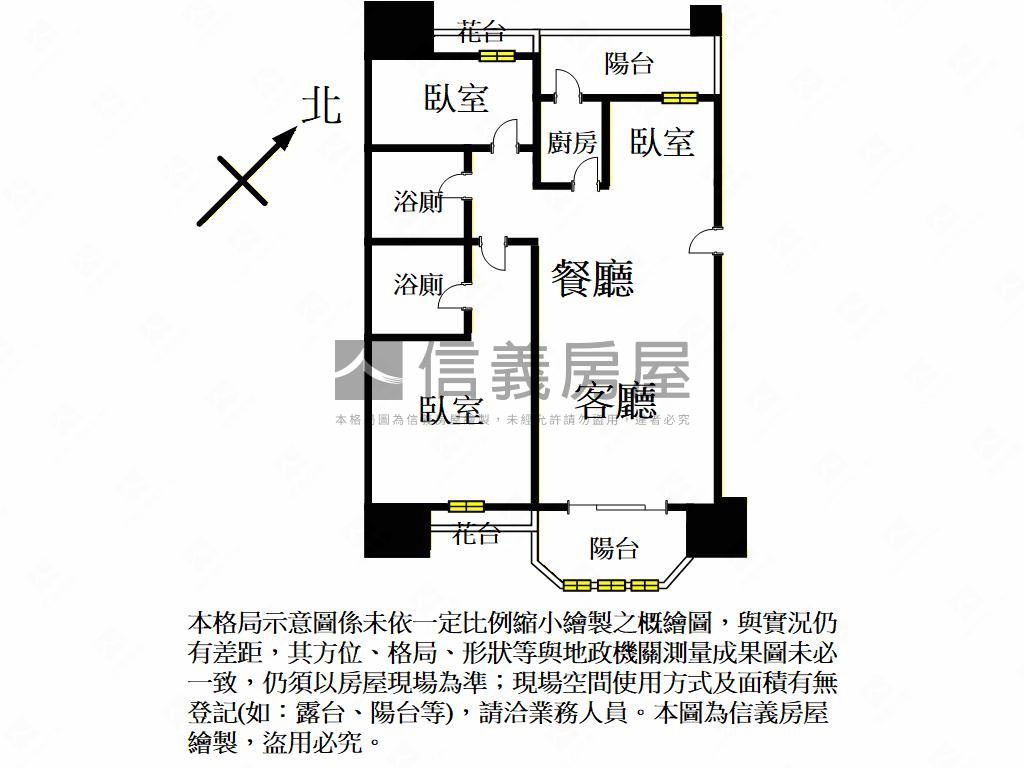 凱悅假期高樓３房房屋室內格局與周邊環境