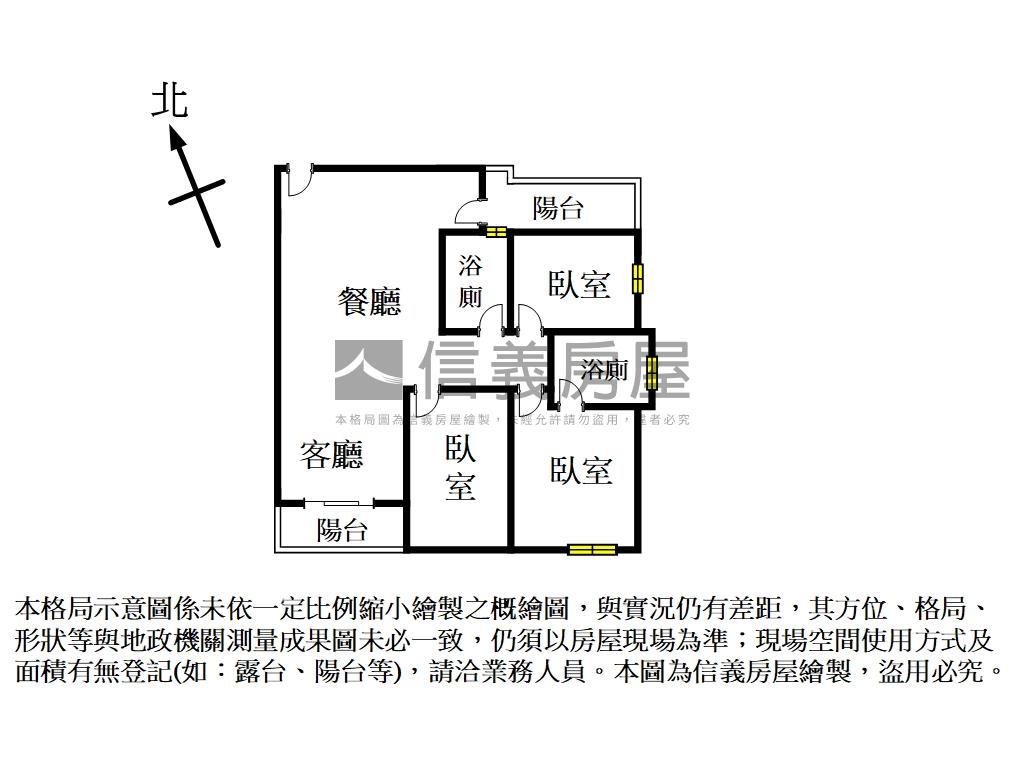 富來御川景觀三房房屋室內格局與周邊環境