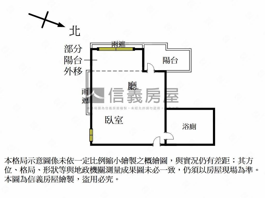 近市區採光獨立陽台套房房屋室內格局與周邊環境