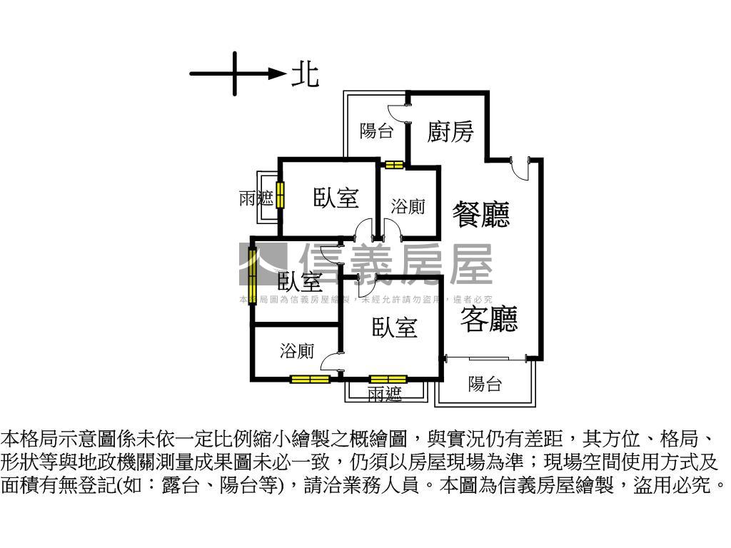 美美綠都心三房附平車房屋室內格局與周邊環境