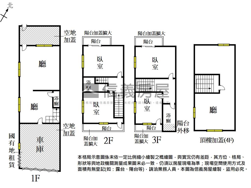 近成功三面路方正車庫透天房屋室內格局與周邊環境