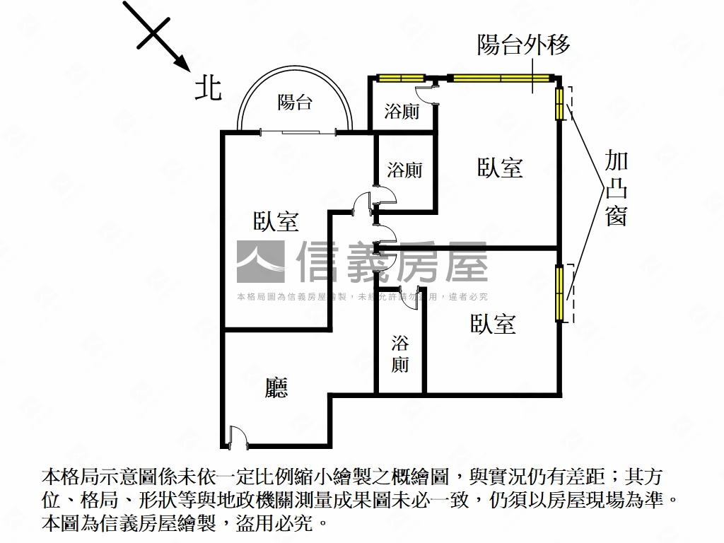 淡水風華置產３房房屋室內格局與周邊環境