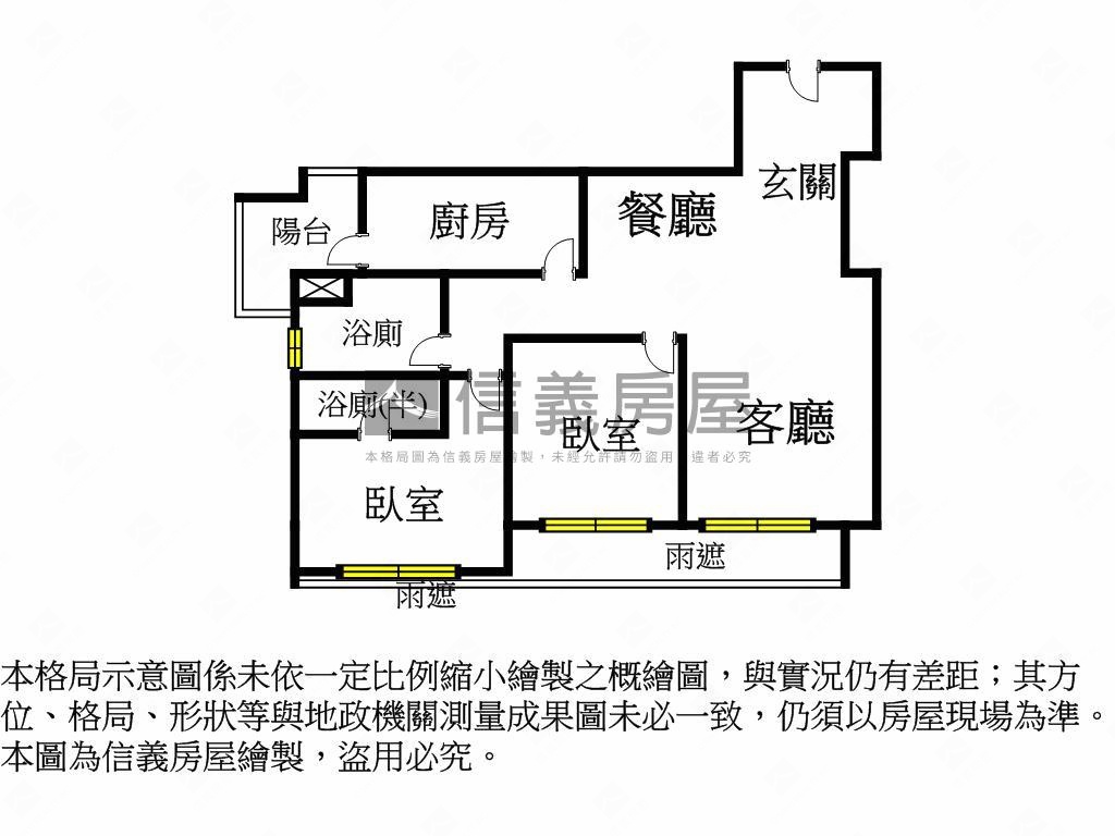אֵל中正城閱Ｃ１－２房房屋室內格局與周邊環境