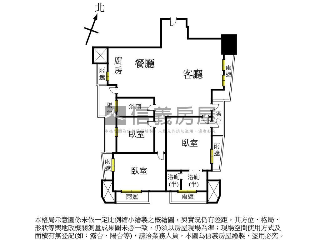 忠孝新生鋼骨三房車位豪邸房屋室內格局與周邊環境