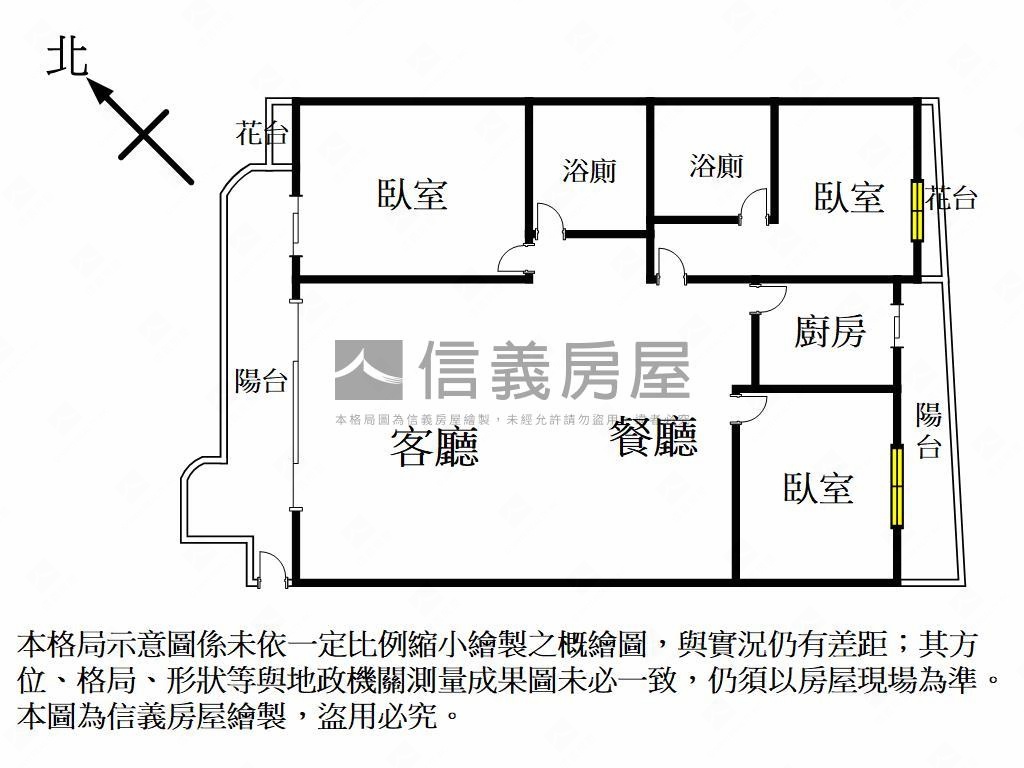近捷運明亮三房房屋室內格局與周邊環境