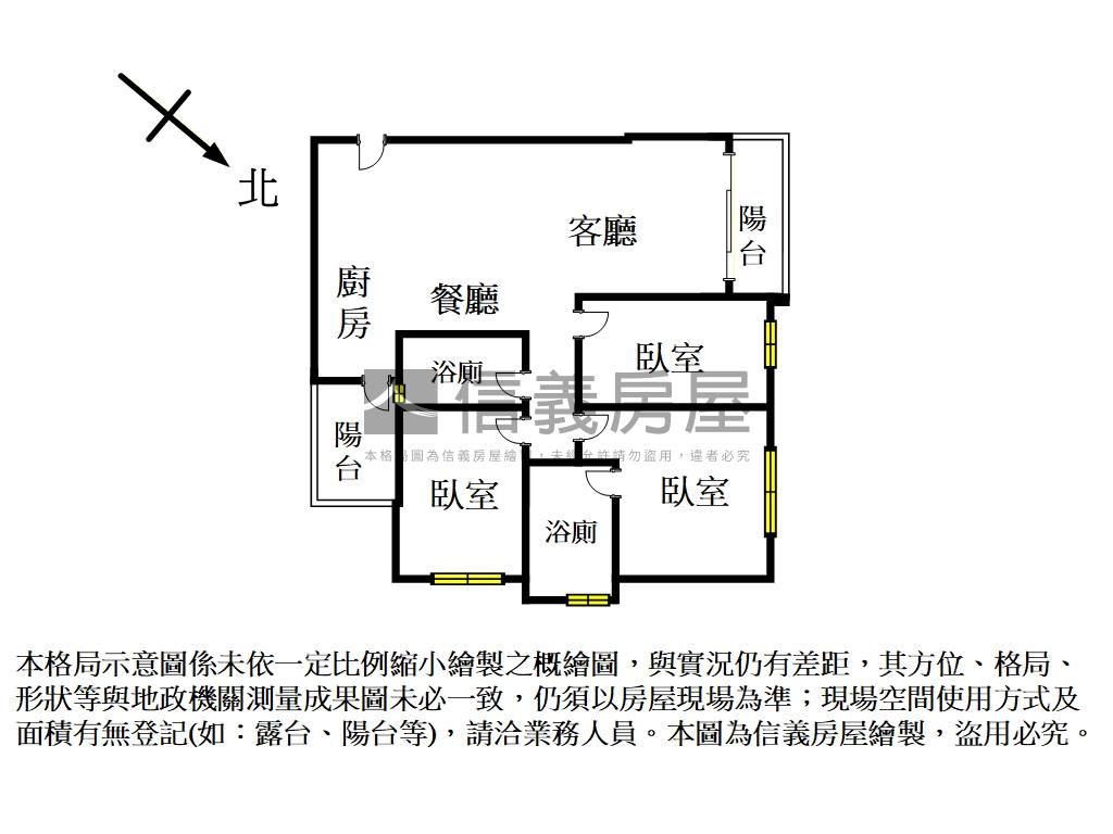 昕天地三房平車房屋室內格局與周邊環境
