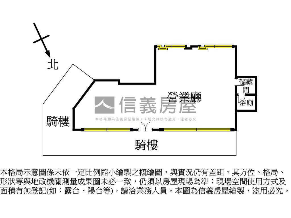 近市政府★河畔百坪角店房屋室內格局與周邊環境