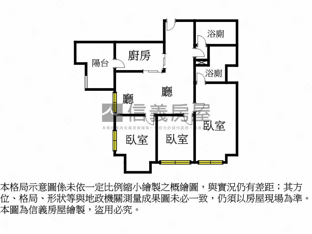 青喆‧邊間三房稀有釋出房屋室內格局與周邊環境