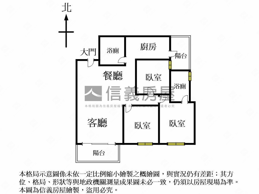 元城蘭亭苑三房平車公園景房屋室內格局與周邊環境