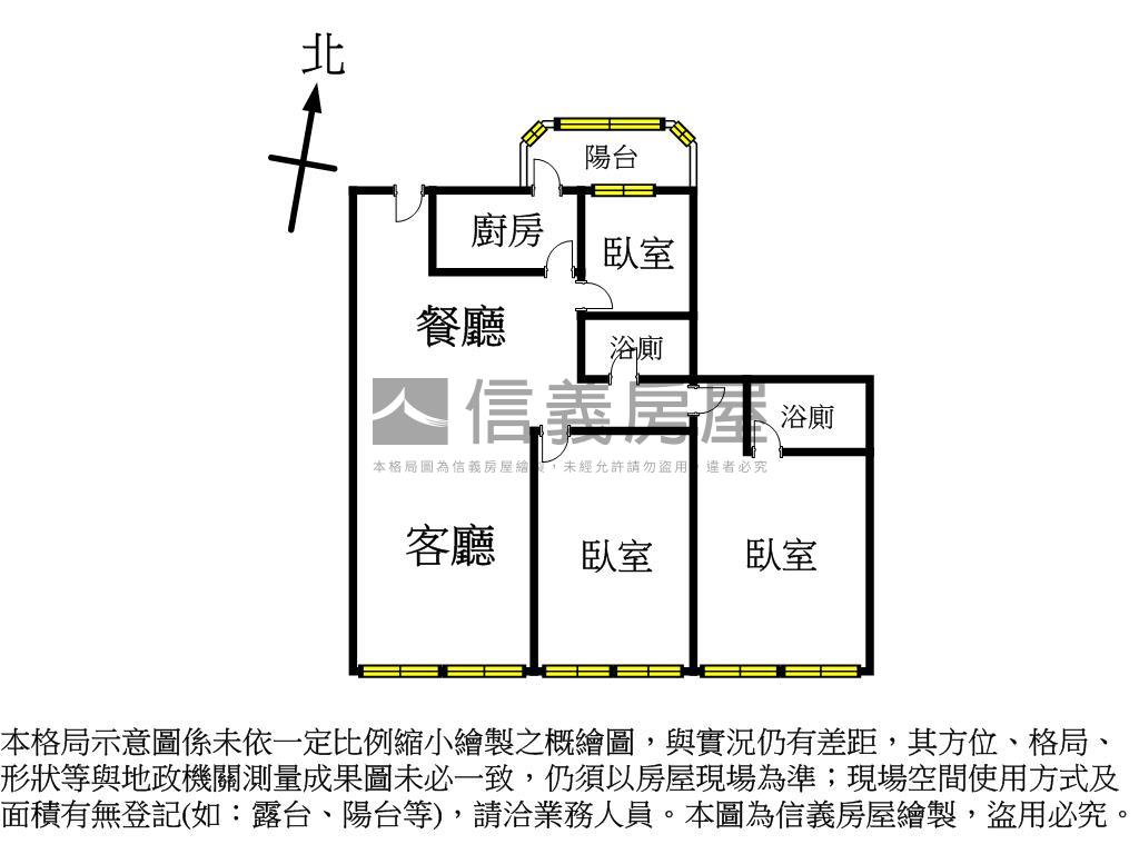 地段王雙捷運三房房屋室內格局與周邊環境