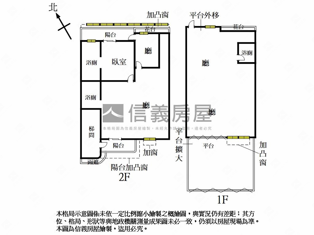 新莊１＋２樓面寬大空間房屋室內格局與周邊環境