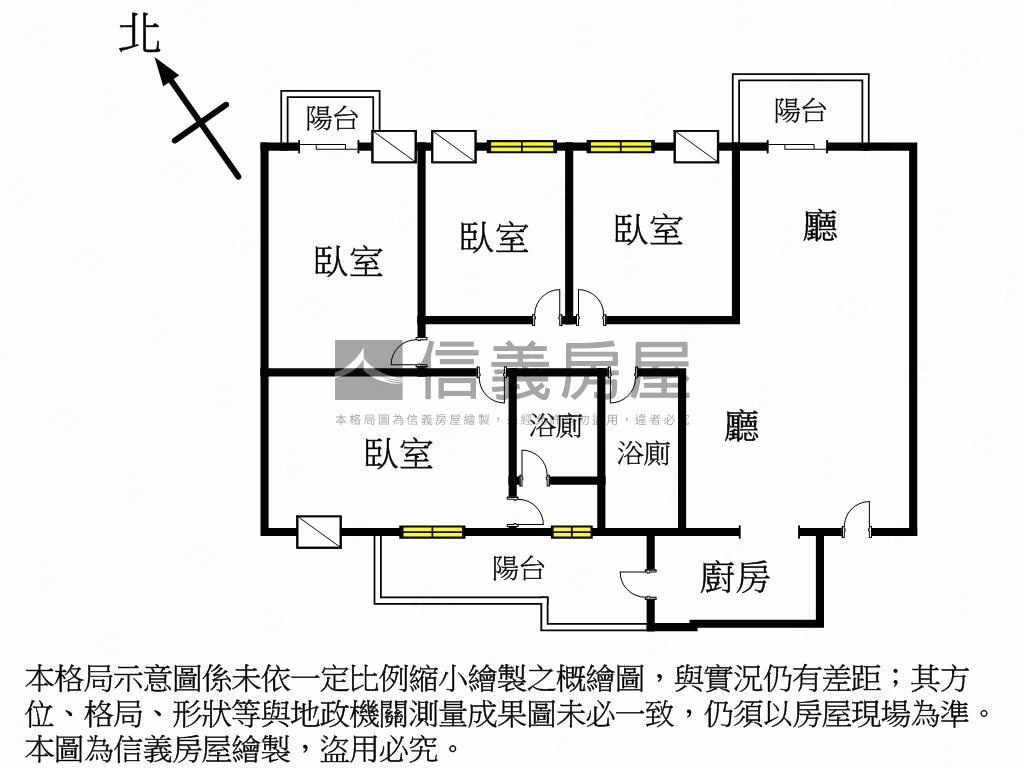 福上新城四房平車房屋室內格局與周邊環境