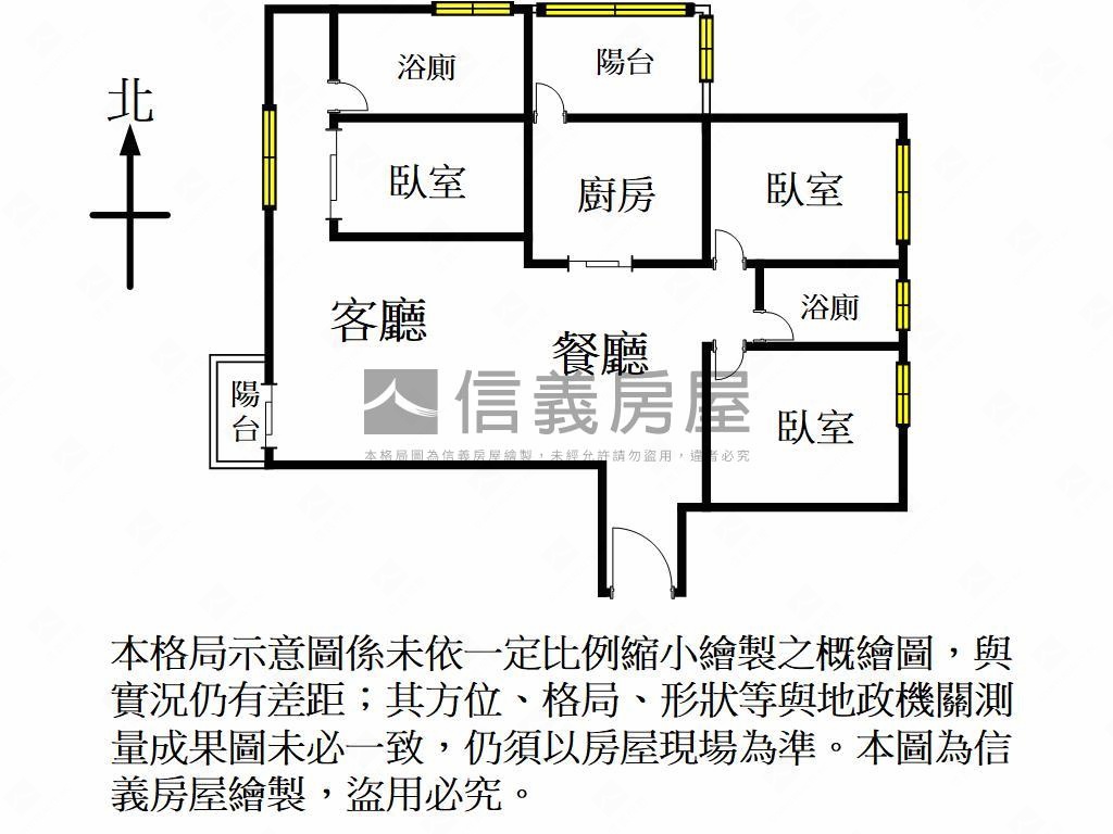 稀有美裝潢百川文哲三房房屋室內格局與周邊環境