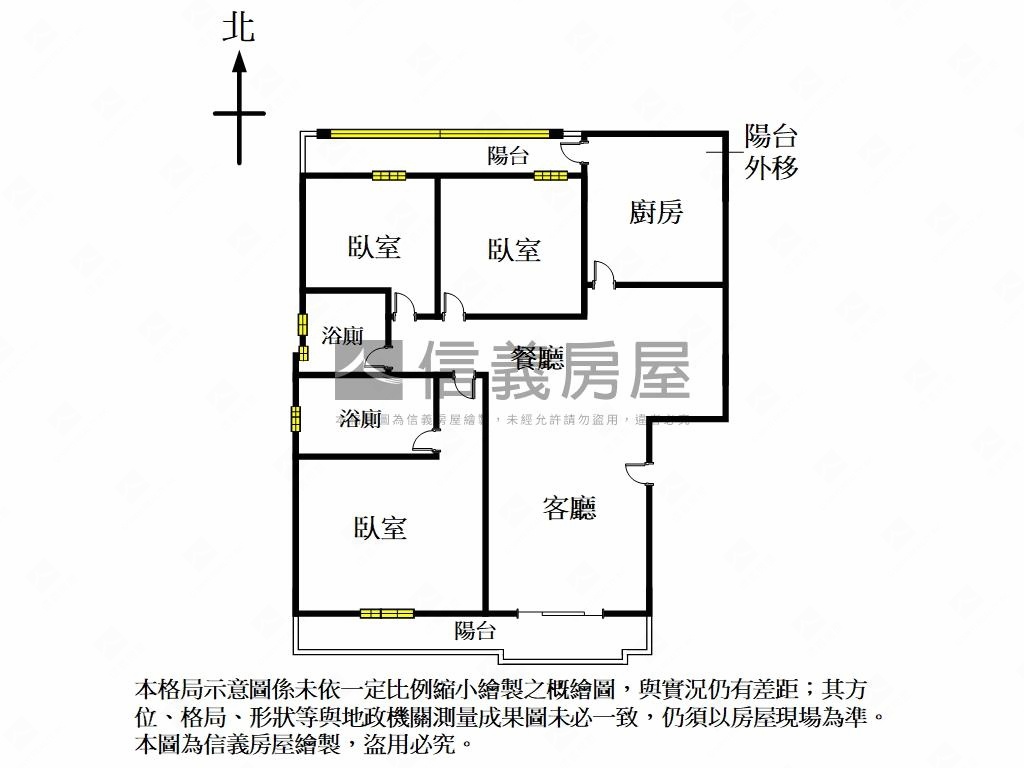 雙敦慶城雙併電梯３房房屋室內格局與周邊環境