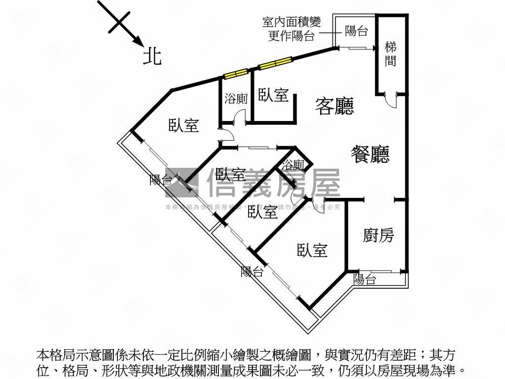 大坪林大空間公寓２樓房屋室內格局與周邊環境