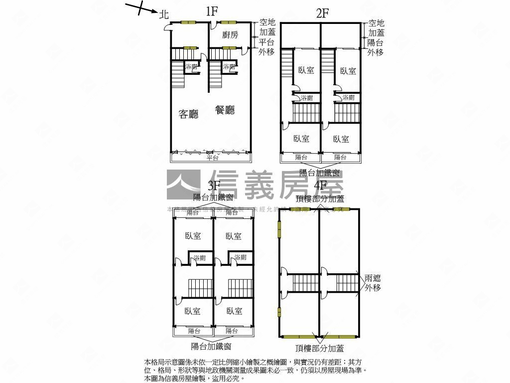 臨路可停三車雙併透天房屋室內格局與周邊環境