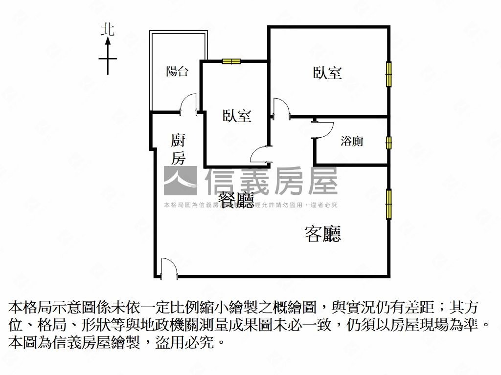 皇龍山見晴｜次頂樓２房房屋室內格局與周邊環境