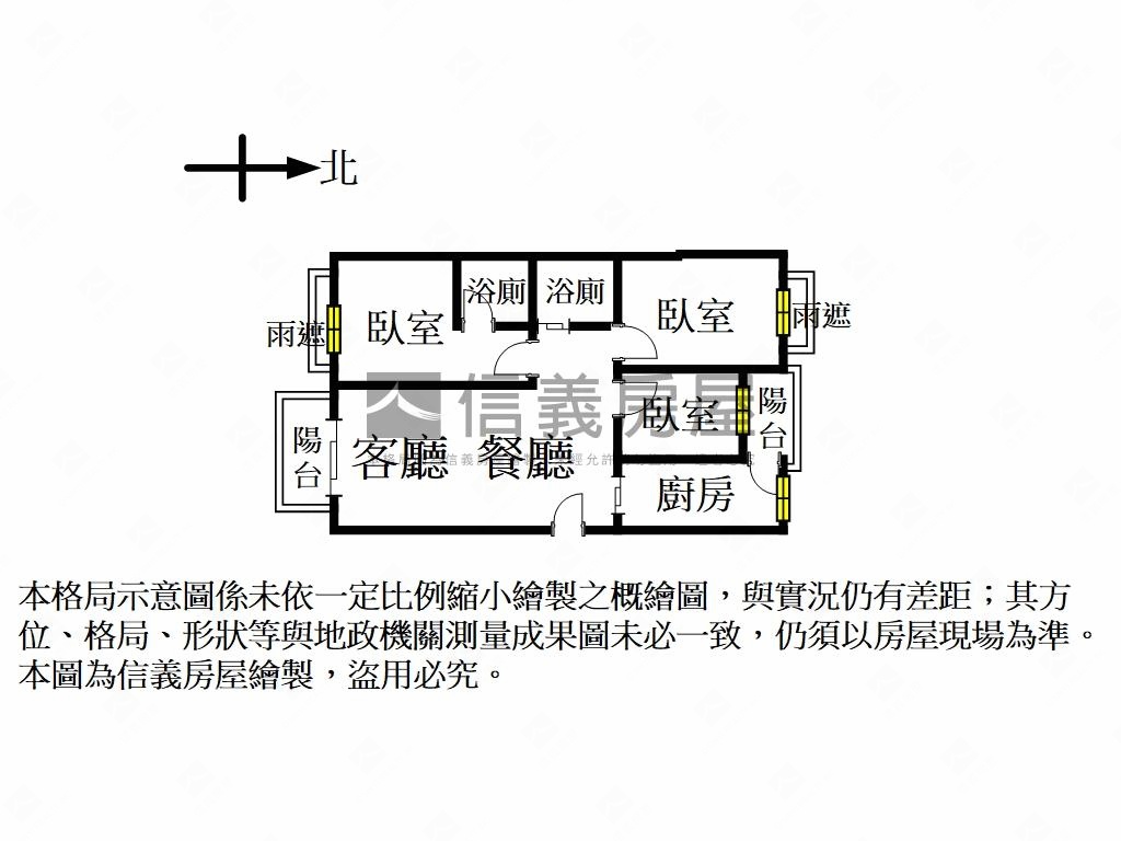 新浦東‧朝南‧中庭三房房屋室內格局與周邊環境