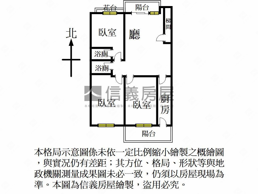 近東勇黃昏市場三房房屋室內格局與周邊環境