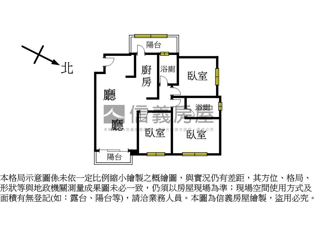 宜誠禾雅綠意高樓三房車位房屋室內格局與周邊環境