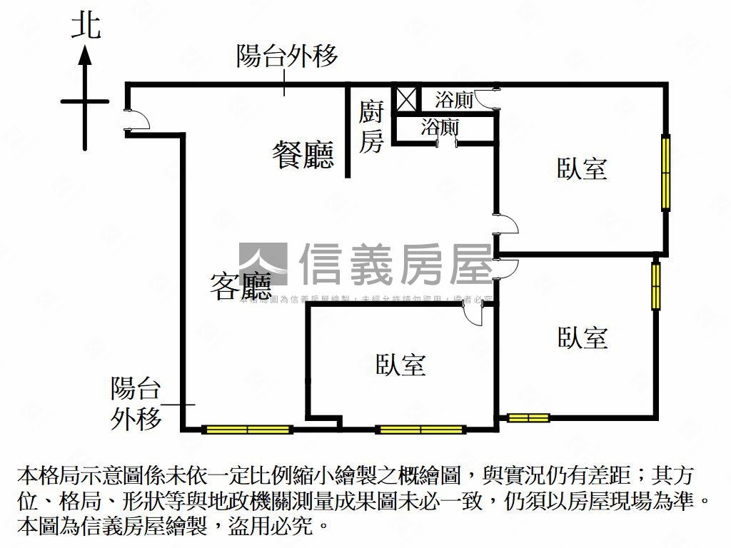 近捷運邊間電梯美三房房屋室內格局與周邊環境